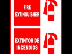 Sign fire extinguisher extintor de incendios