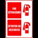 Sign fire extinguisher extintor de incendios